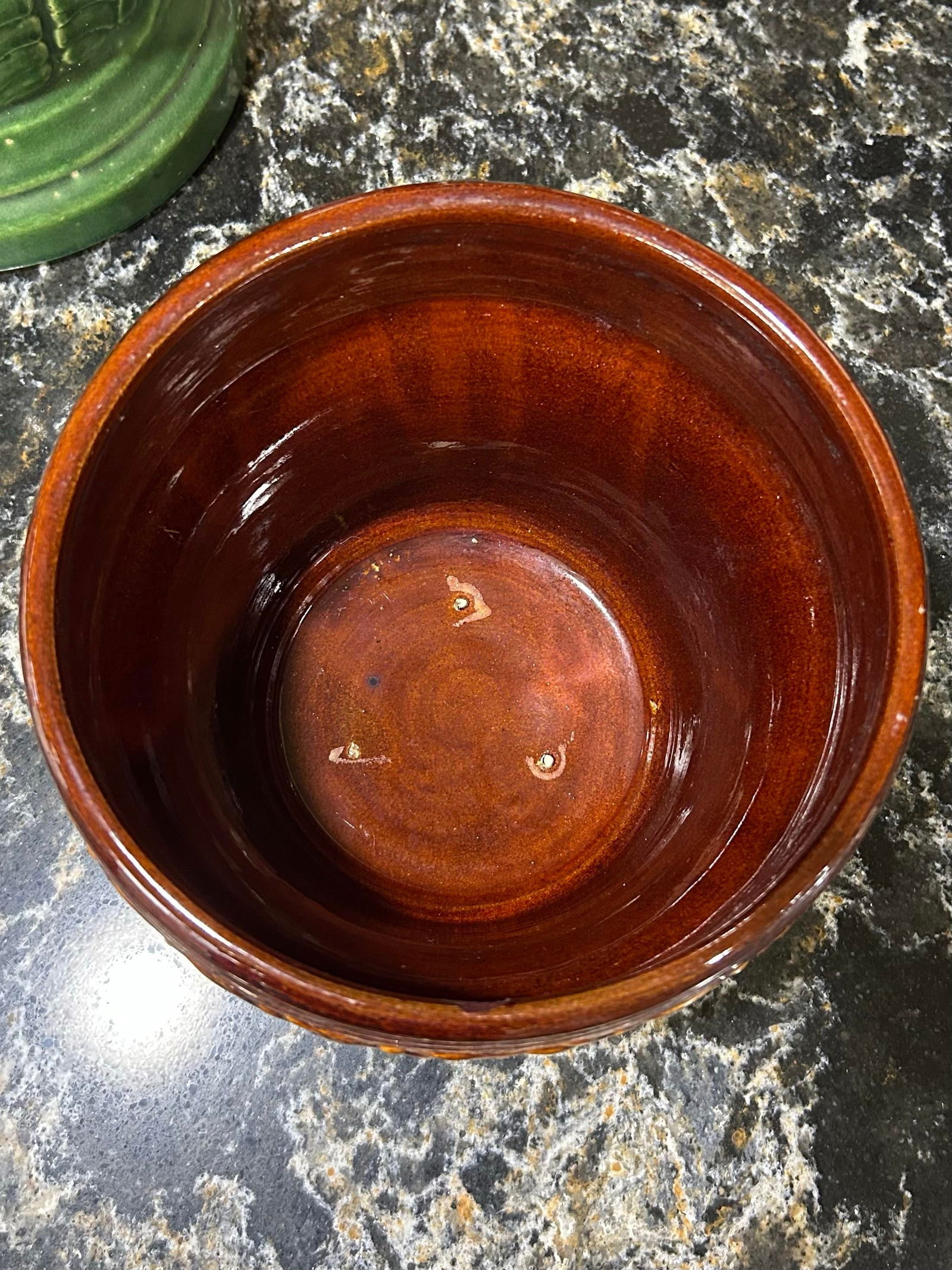 Vintage Robinson Ramsbottom Pottery Company Jardiniere With Pedestal Base, Number #153 Green Fern Le - 9