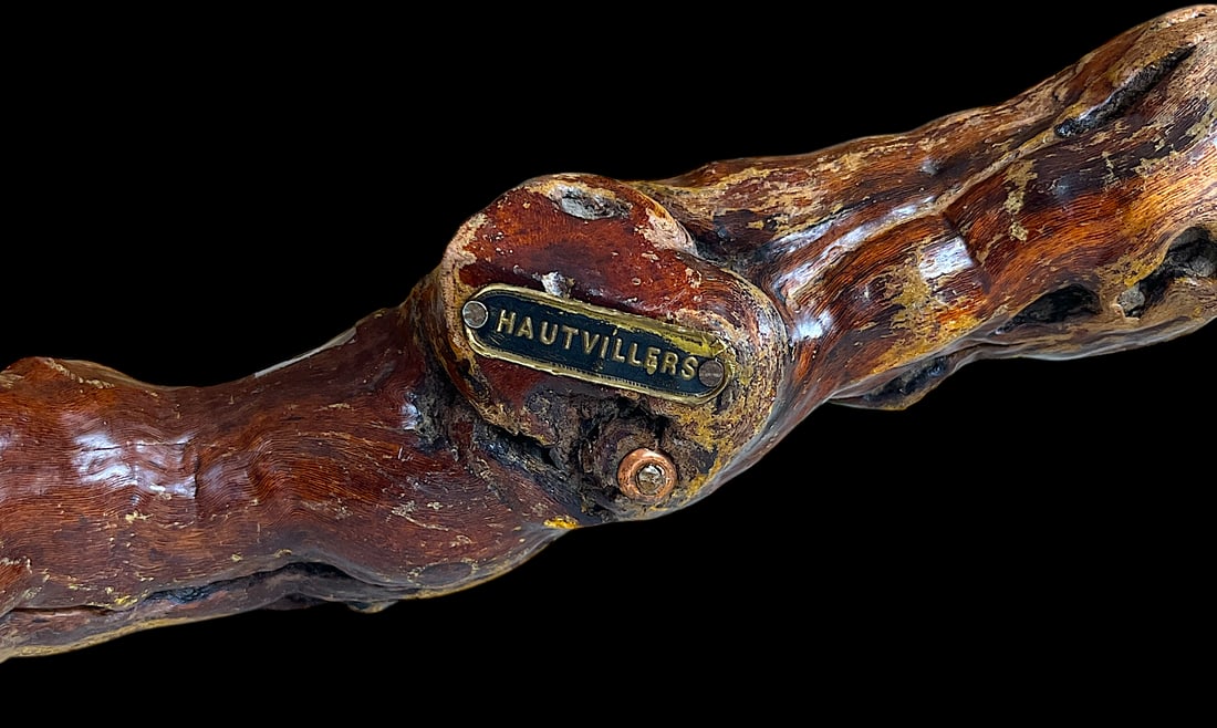 Vintage French Grape Vine Branch Wine Bottle Opener Corkscrew From Hautvillers - 4