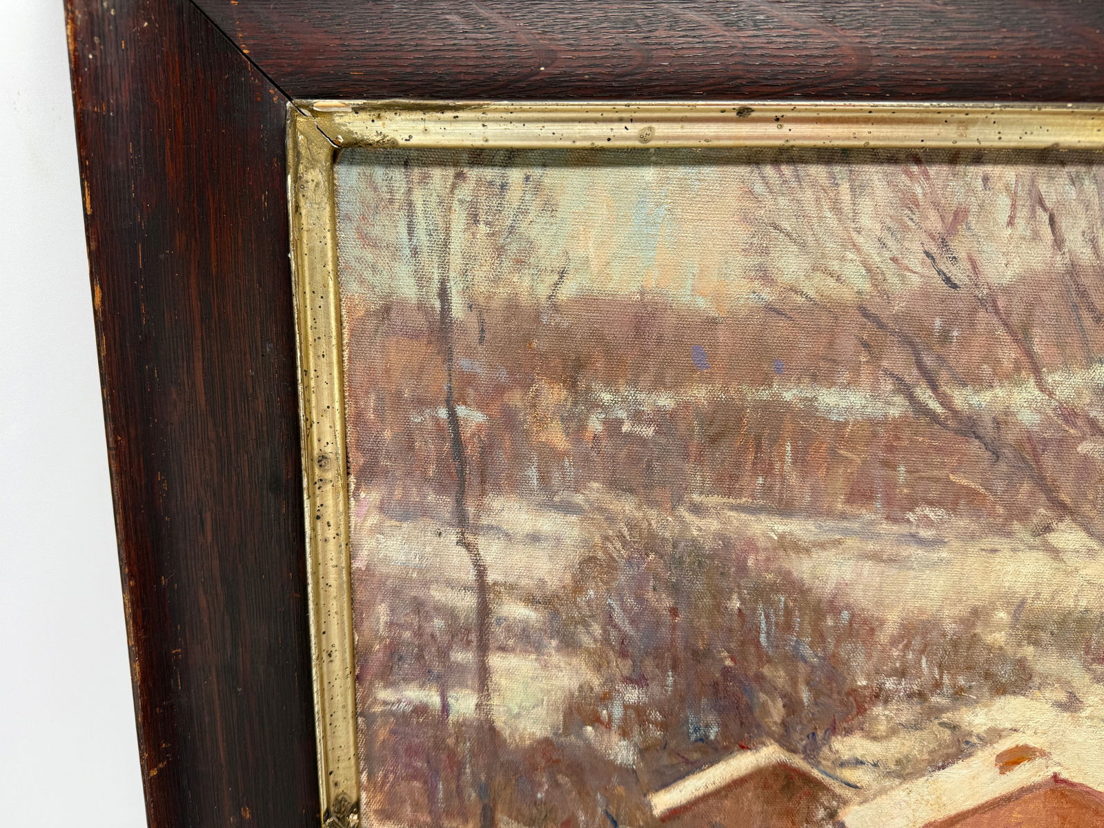 Will Taylor, Impressionist New England Cows in a Snowy Landscape Oil on Canvas - 2