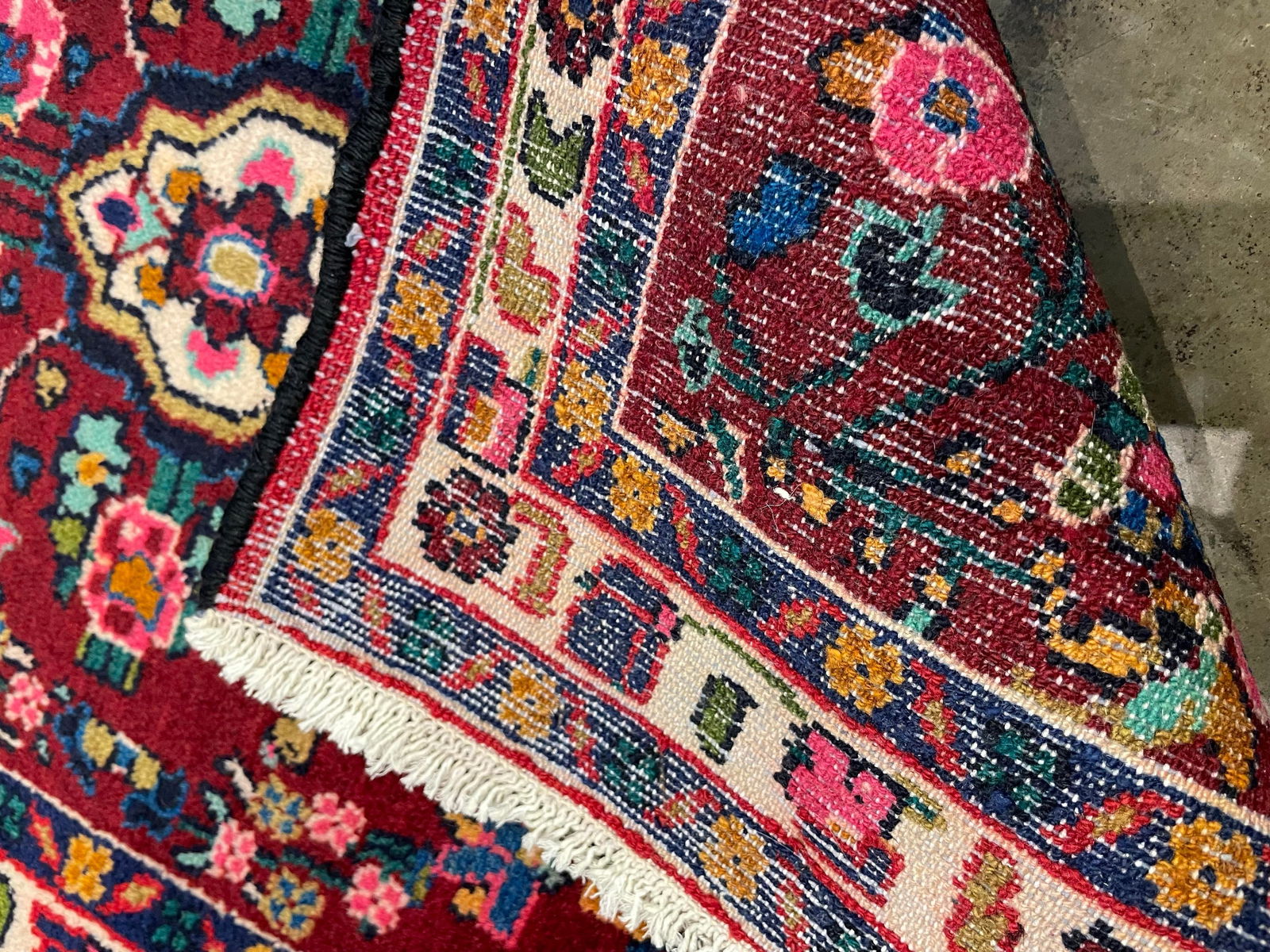 1990s Handwoven Persian Hamedan Area Rug 2'2" X 3'3" - 5