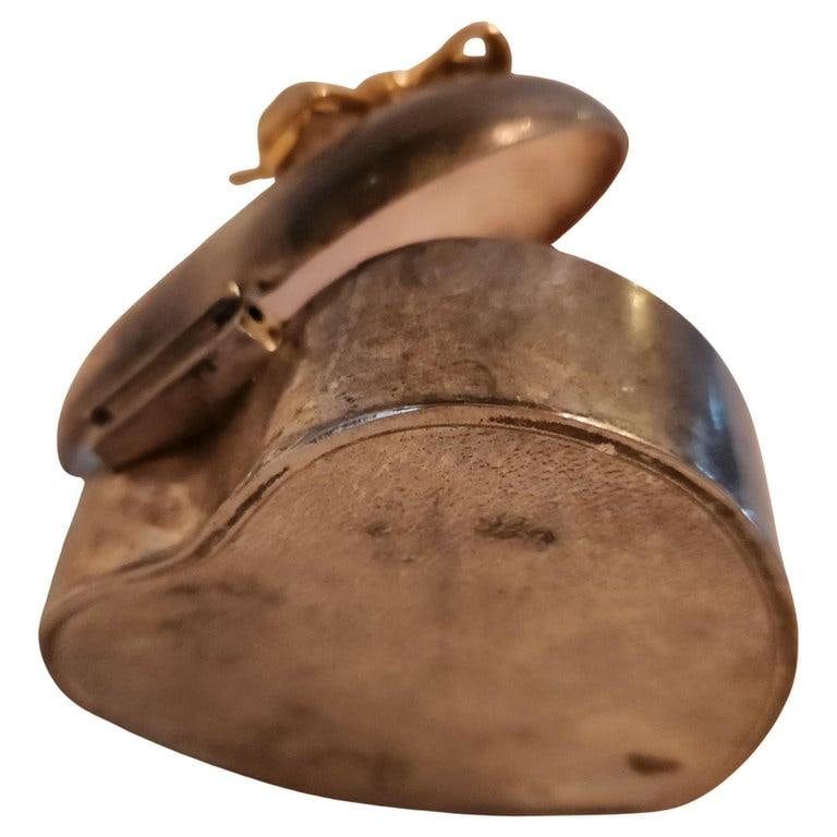 International Silver Vintage Velvet Heart Ring Box - 3