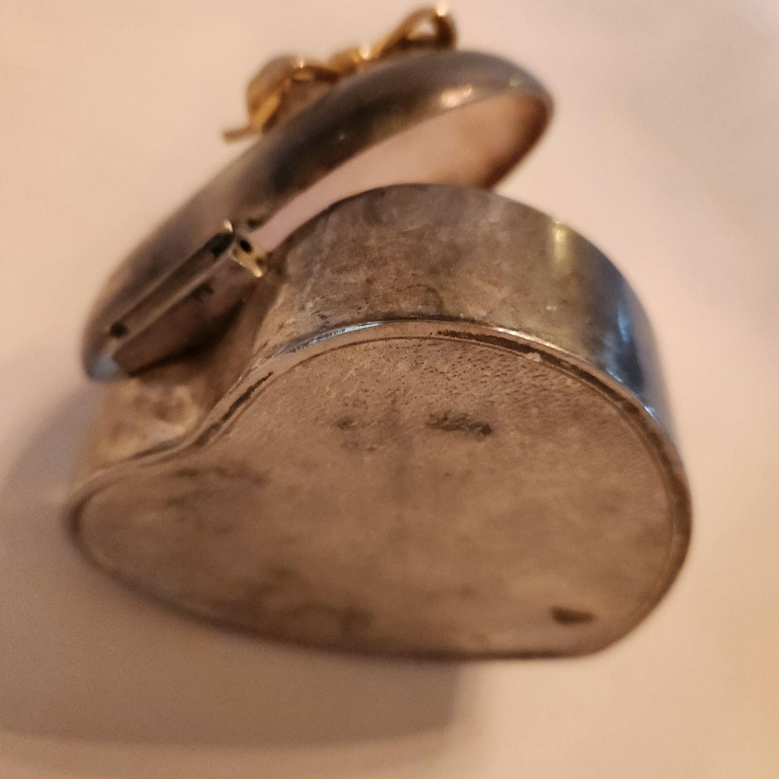 International Silver Vintage Velvet Heart Ring Box - 4