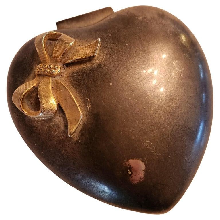 International Silver Vintage Velvet Heart Ring Box - 5