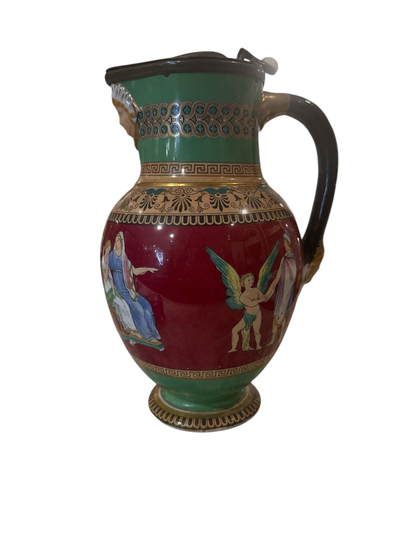 19th Century Pratt Ware Pitcher - 2