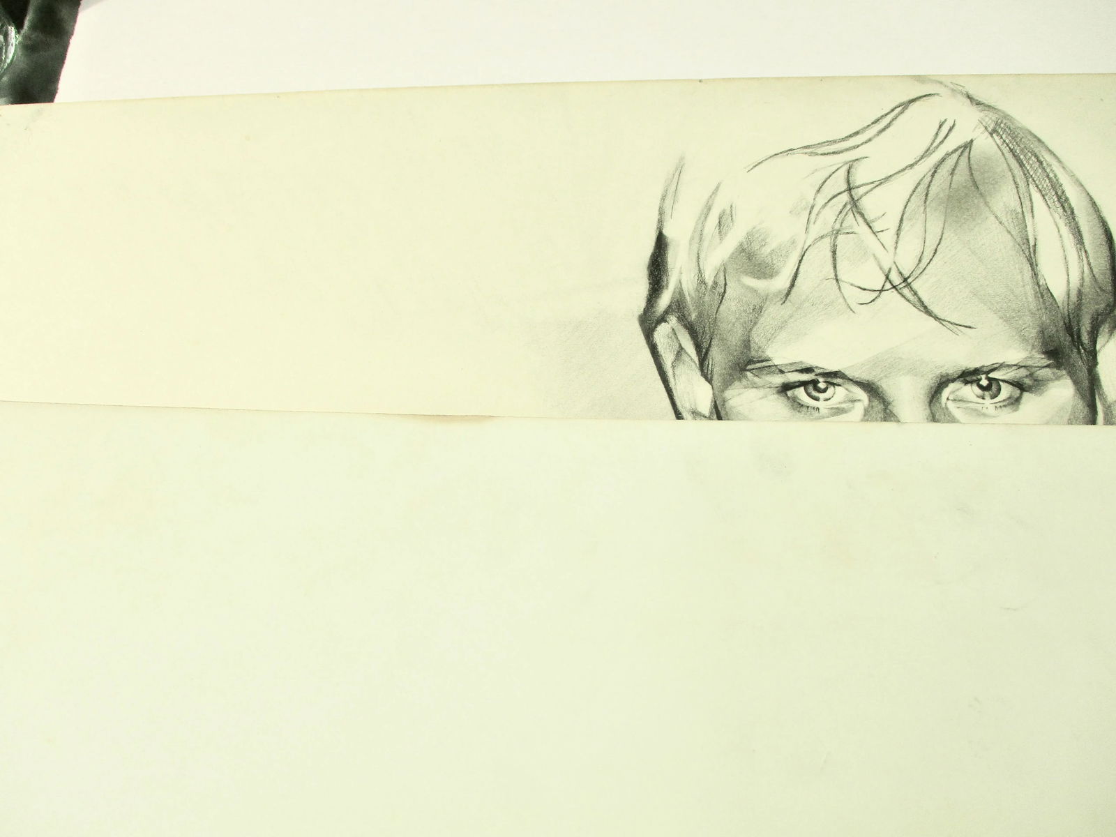 Pencil Drawing of Clovis Ruffin Fashion Designer 1980s - 9