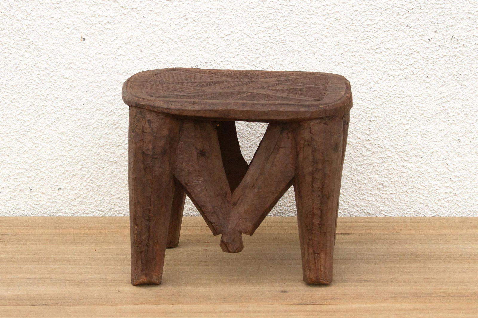 Nupe Carved Stool, Earth's Embrace - 4