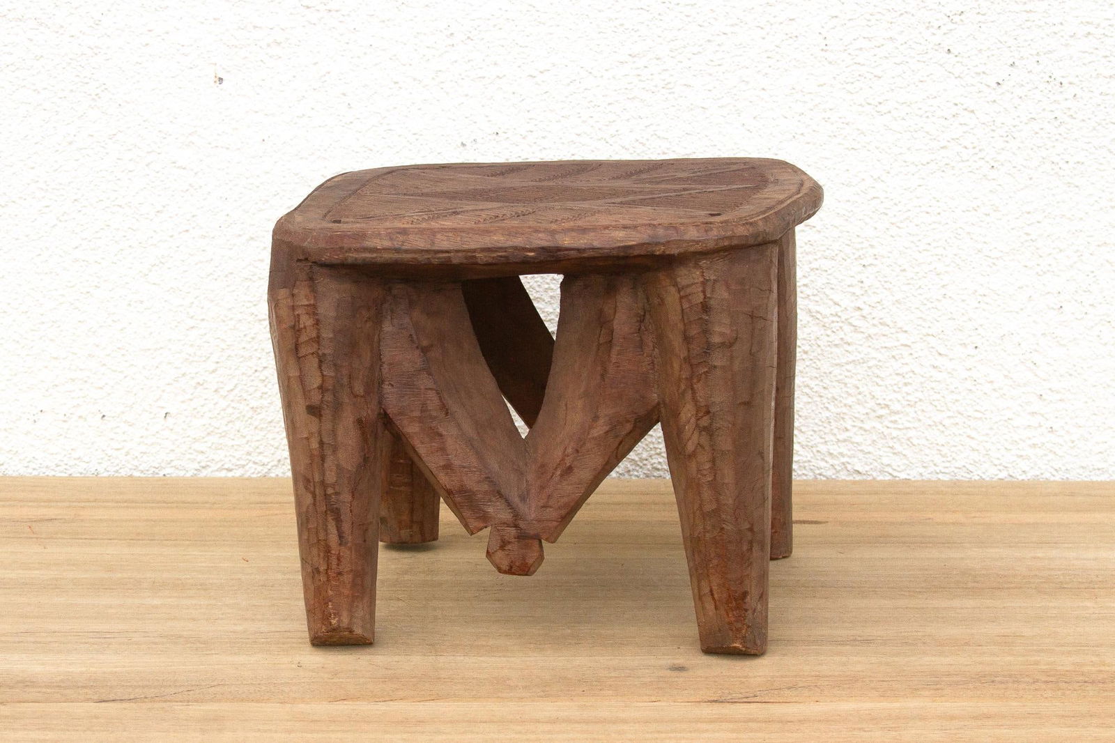 Nupe Carved Stool, Earth's Embrace - 7