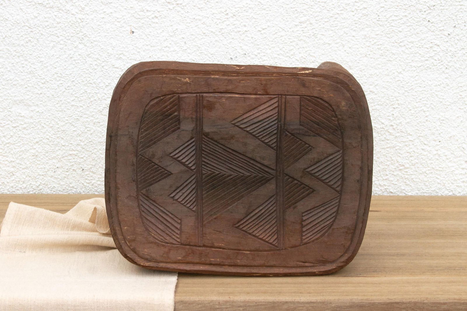 Carved African Storyteller's Nupe Stool - 3