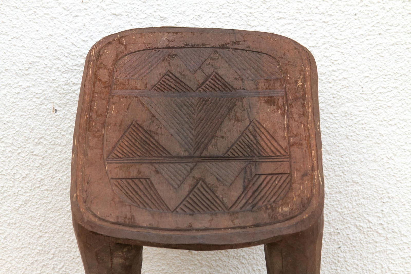 Carved African Storyteller's Nupe Stool - 7