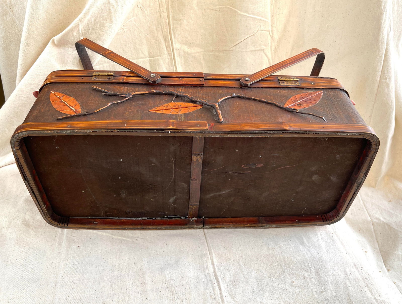 Split Bamboo Decorative Lidded Basket - 9