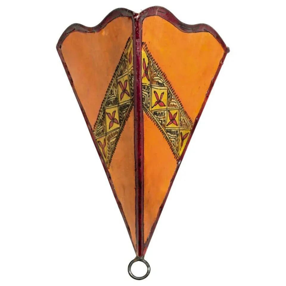 1980s Parchment North African Tribal Art Wall Sconce Attributed to Berber Tribes of Morocco - 11