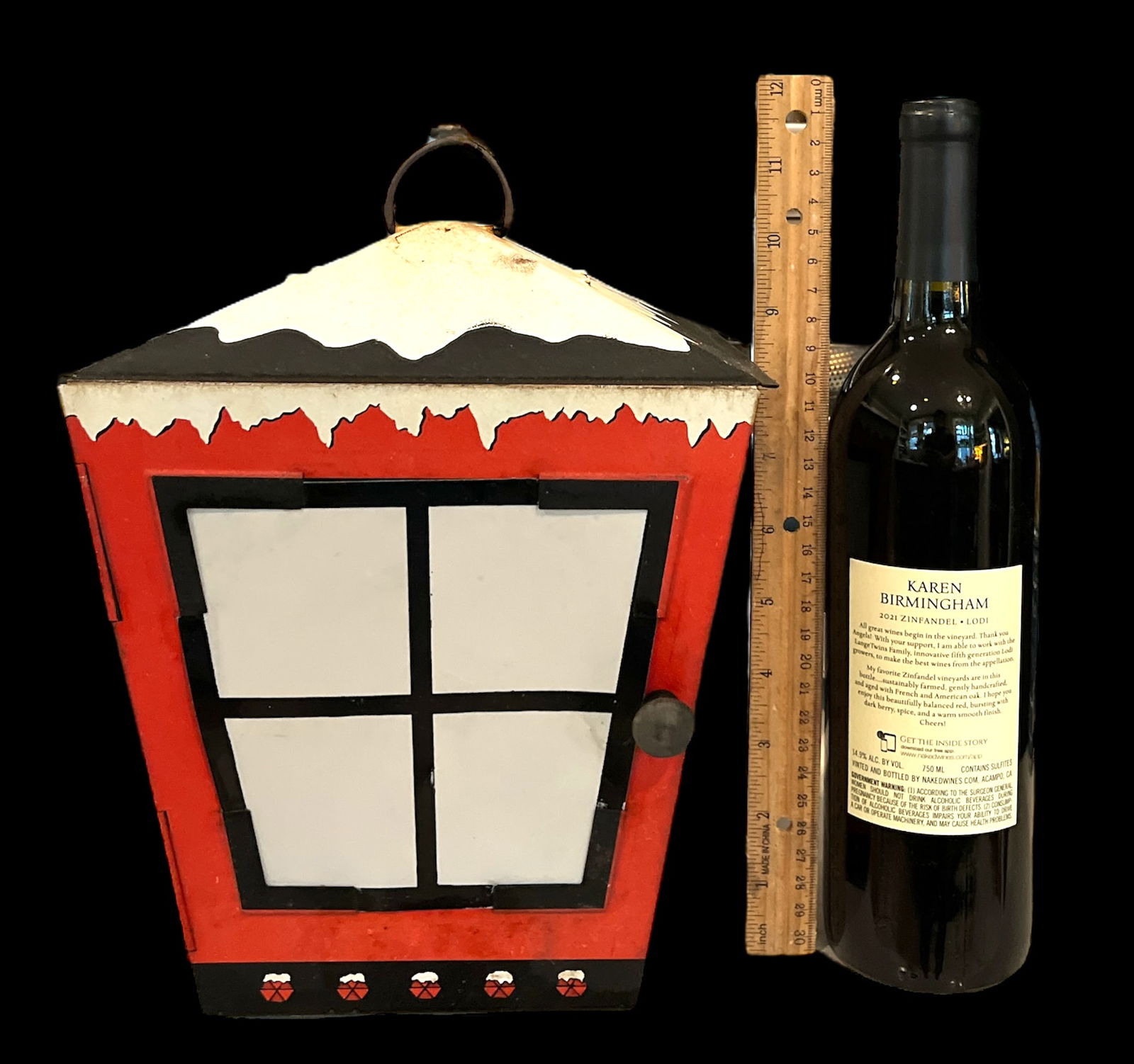 Vintage 1950s Christmas Lanterns With Four Designs, Santa Claus, Christmas Tree and Wreath Lamp - a - 10