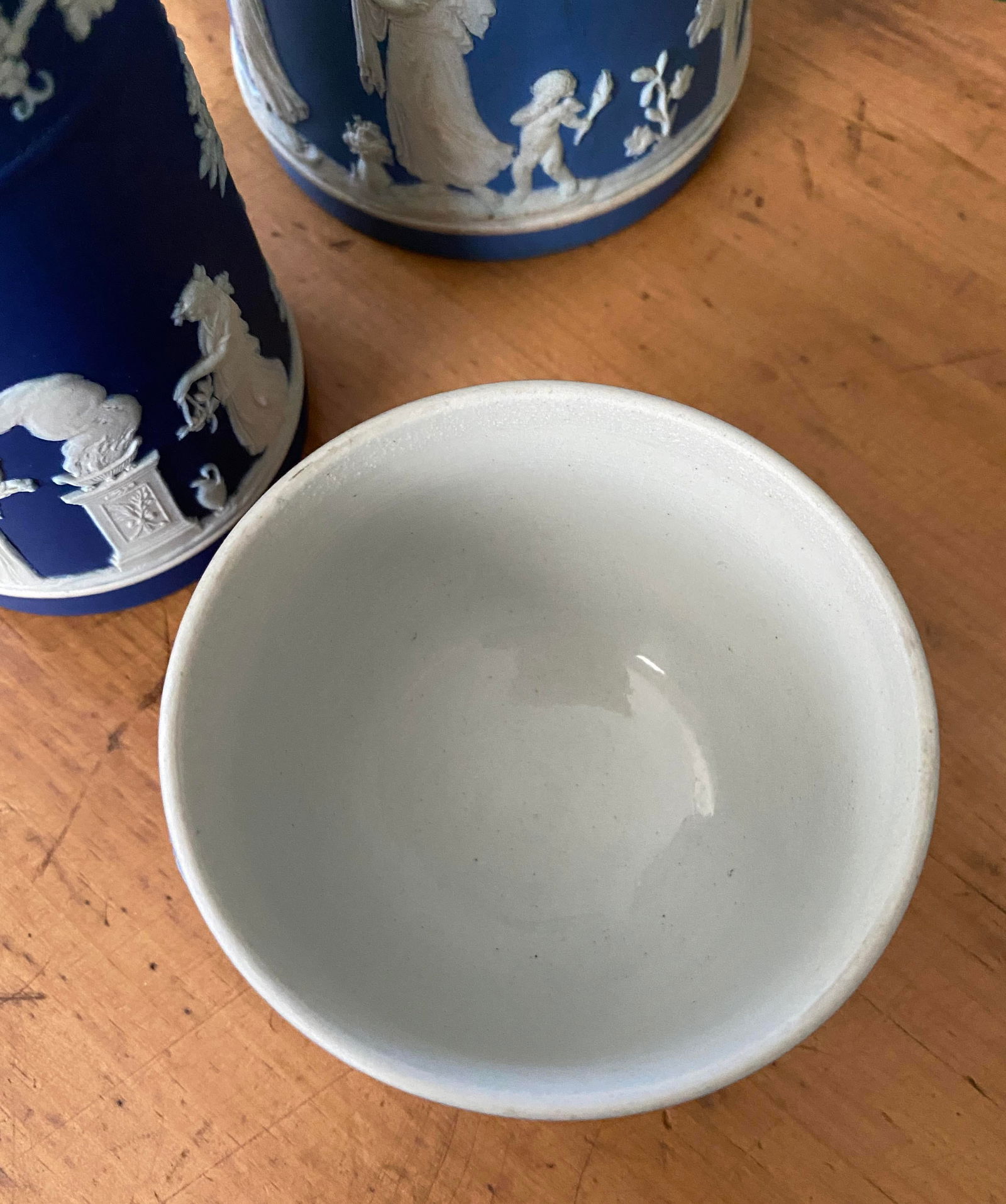 Antique Blue & White Wedgwood Porcelain Coffee Breakfast Service- 5 Pieces - 11