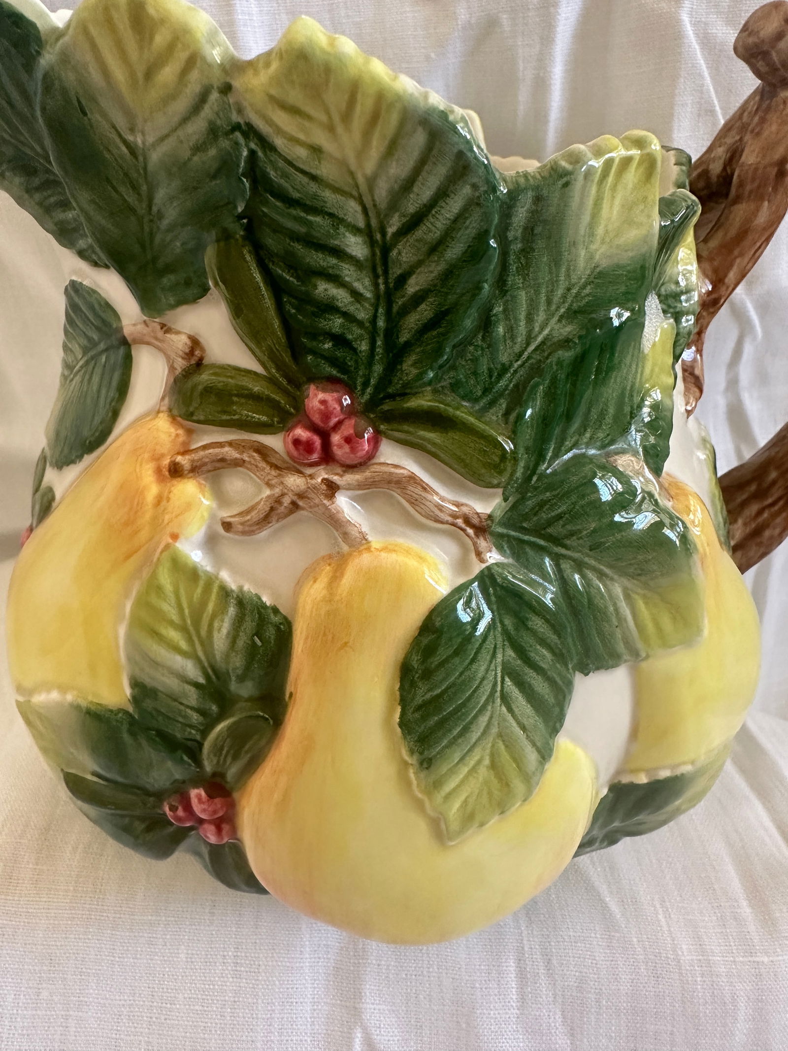 Fitz & Floyd "Holiday Pear" Pitcher 1.5 Qt - 4