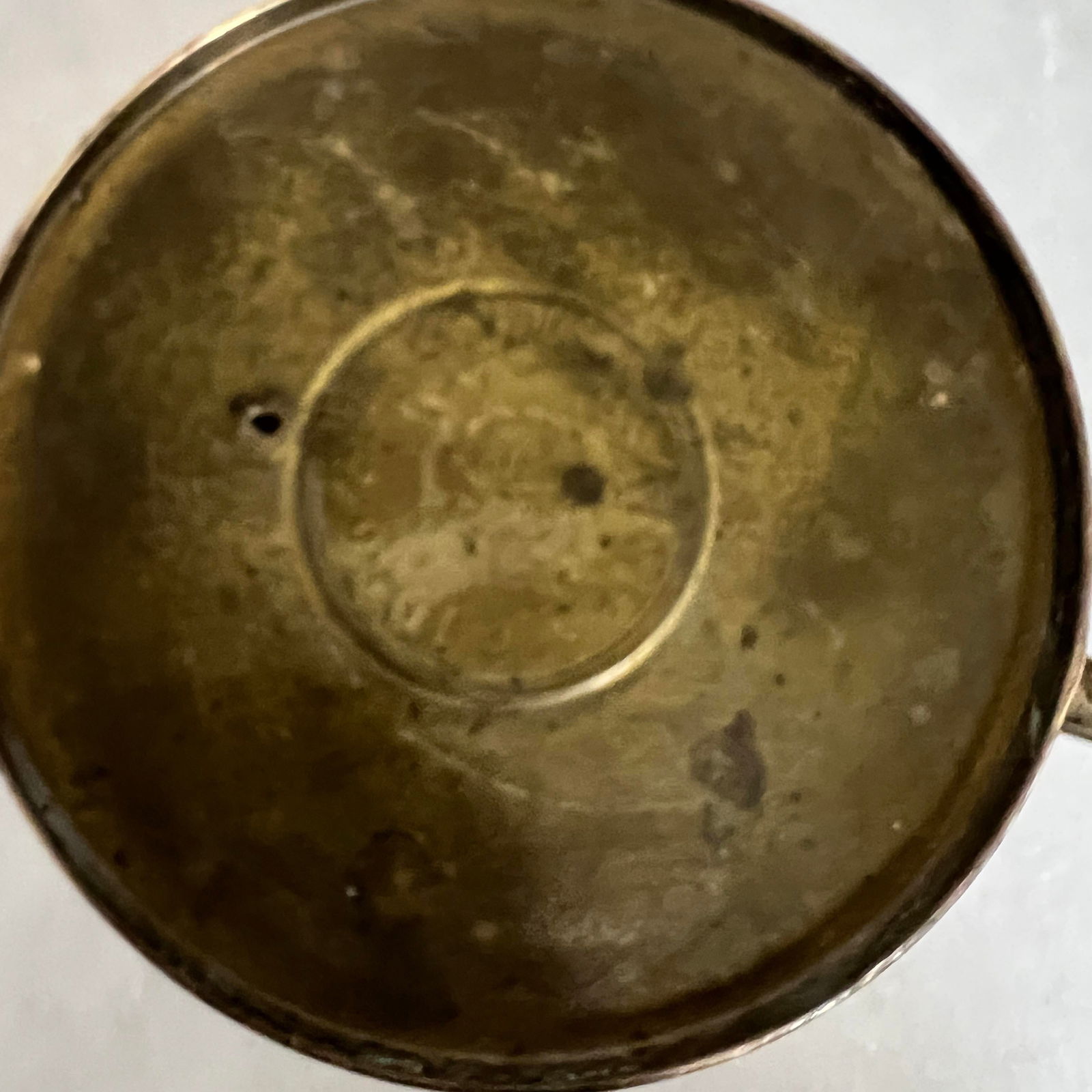 Vintage Decorative Brass Watering Can With Embossed Flower Pattern - 6