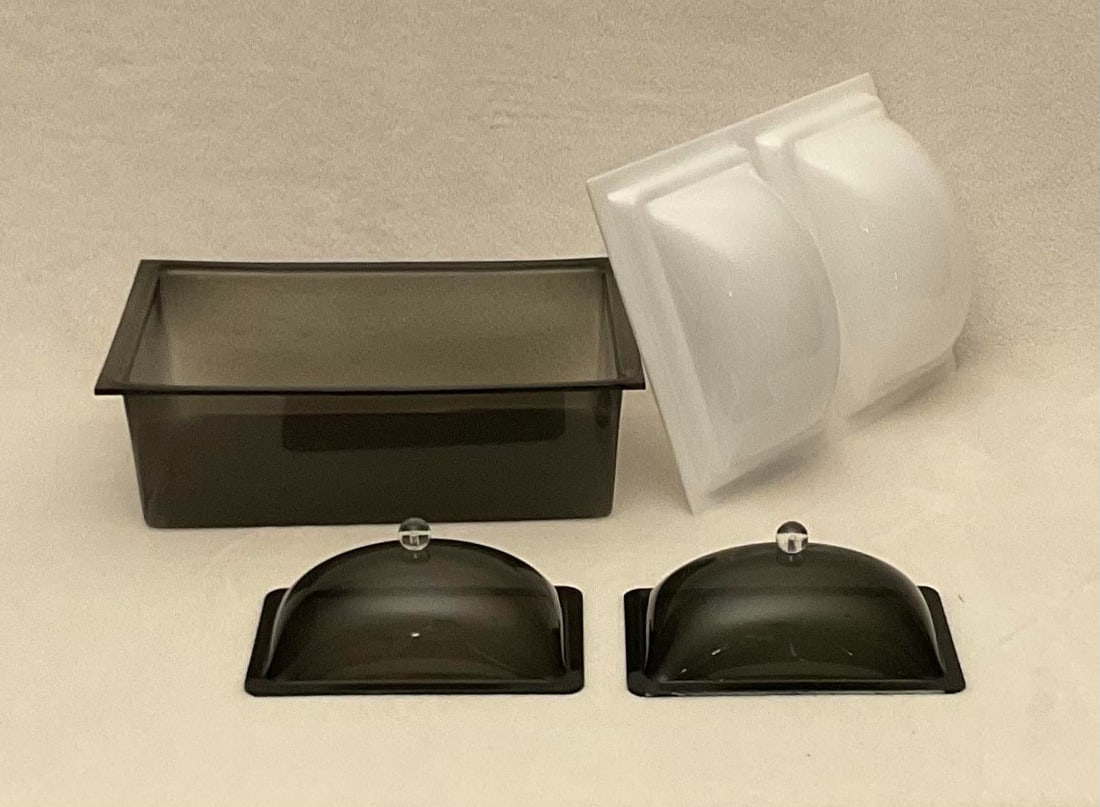 1960s Acrylic Mod Space Age Thermalene 12 Piece Hot & Cold Food Server Dome-A-Lene - 9