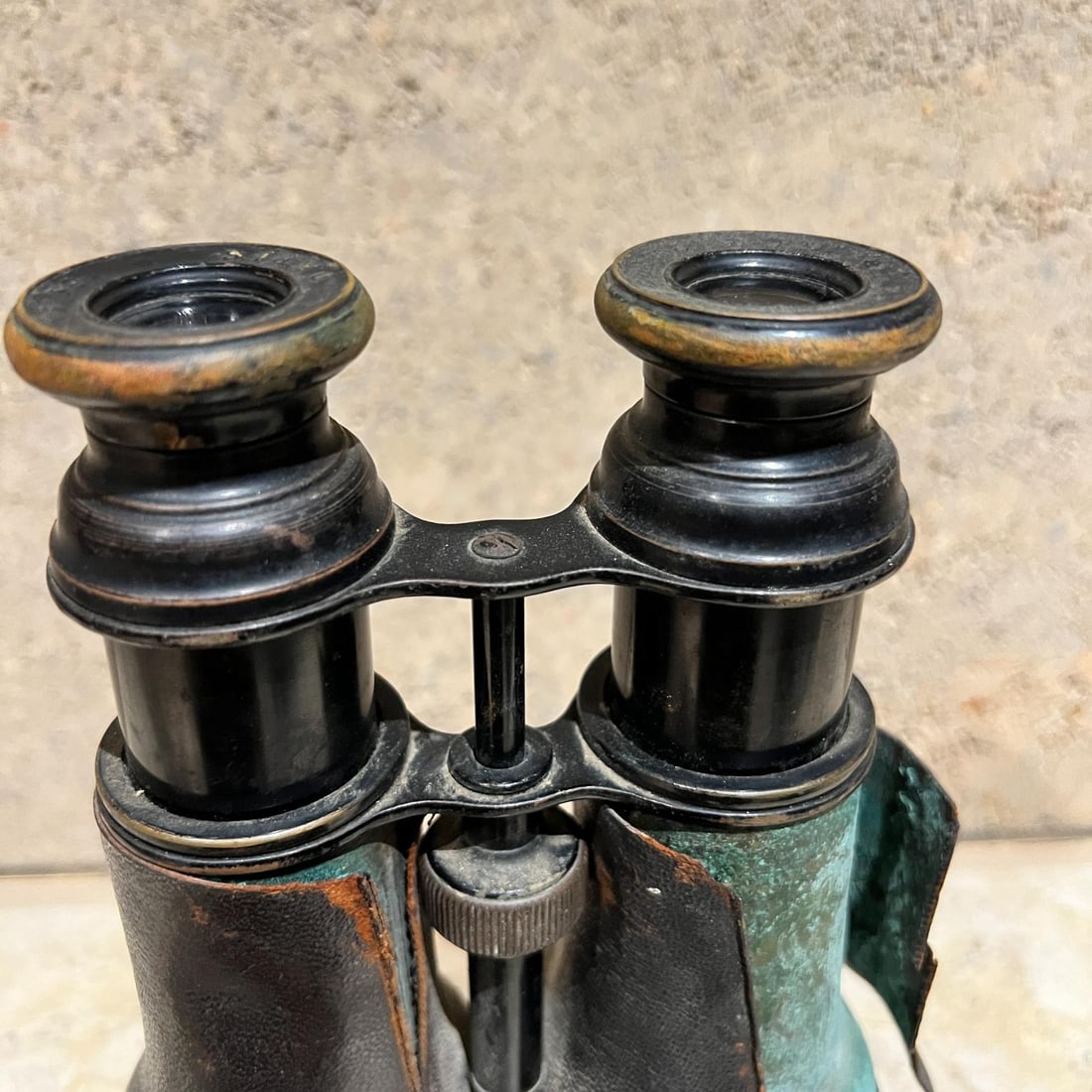 Antique Colmont French Ft Binoculars Leather Paris - 2