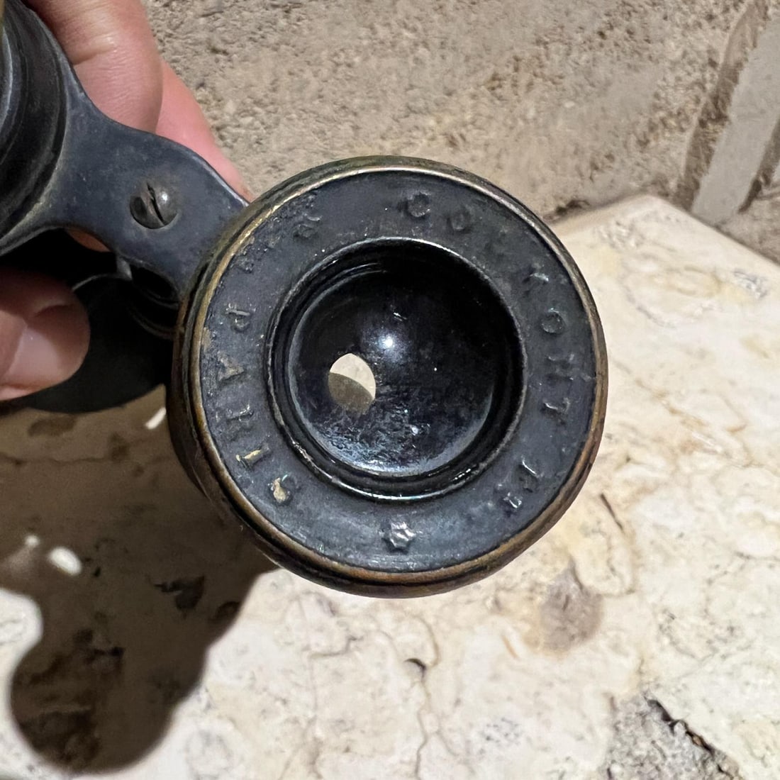 Antique Colmont French Ft Binoculars Leather Paris - 7