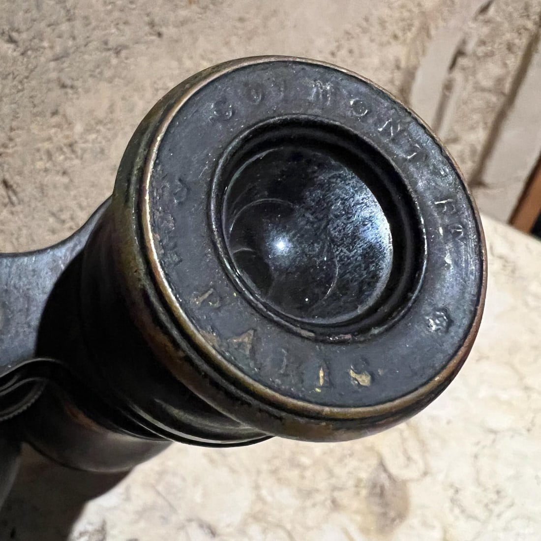 Antique Colmont French Ft Binoculars Leather Paris - 8