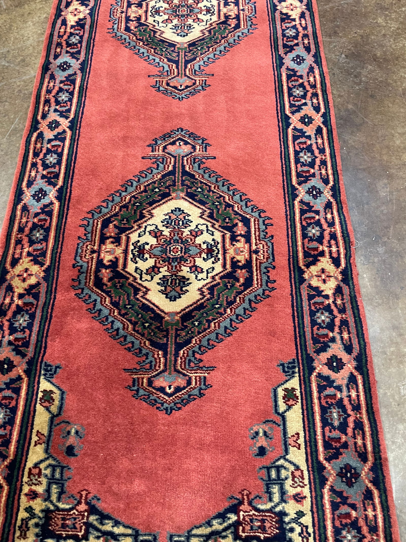 1990s Handwoven Persian Design Indian Rug 2'8" X 9'9" - 5