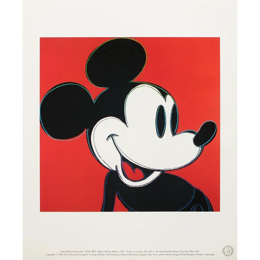 1992 the Andy Warhol Foundation Lithograph "Myths: Mickey Mouse" - 8