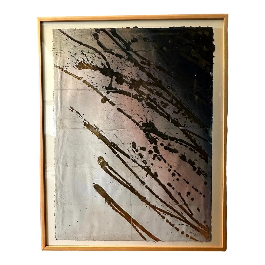 Coral Reef Gold Leaf Acrylic on Paper by Steve Jensen 1983, Framed: Steve Jensen has been an influential Northwest artist for over 40 years, making his mark on the landscape with monumental public artworks as well as countless gallery shows. Steve is also in several m