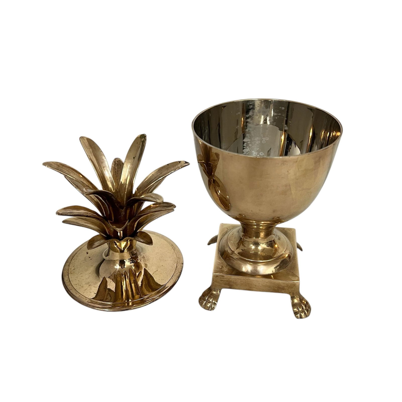 Vintage Pineapple Brass Urn - 2