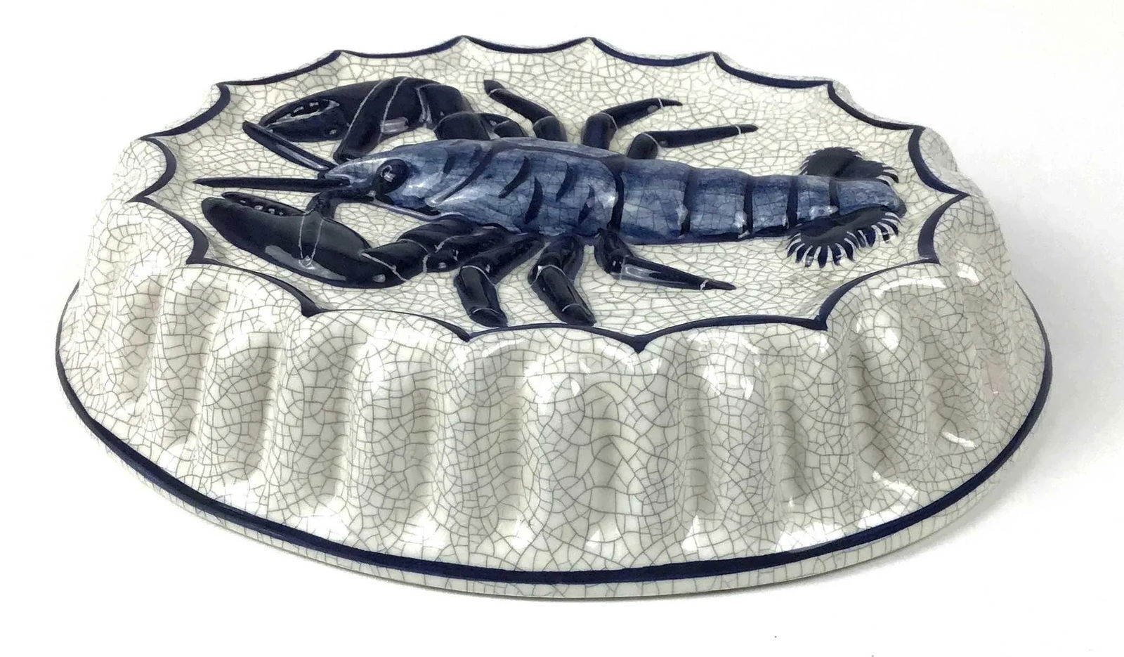 Hand Painted Dedham Pottery Signed Pottery Lobster Wall Art - 2