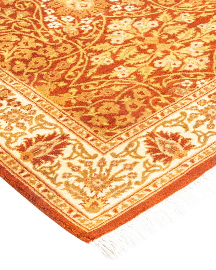 Mogul, One-of-a-Kind Hand-Knotted Runner Rug - Orange, 2' 7" x 8' 3" - 2
