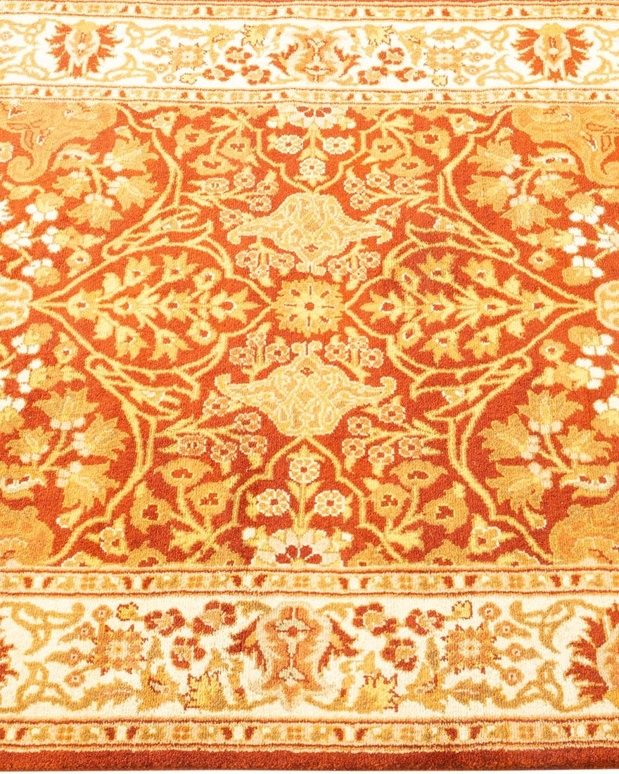 Mogul, One-of-a-Kind Hand-Knotted Runner Rug - Orange, 2' 7" x 8' 3" - 4