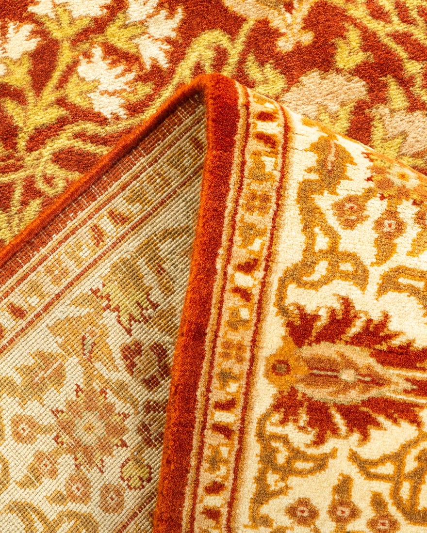 Mogul, One-of-a-Kind Hand-Knotted Runner Rug - Orange, 2' 7" x 8' 3" - 6