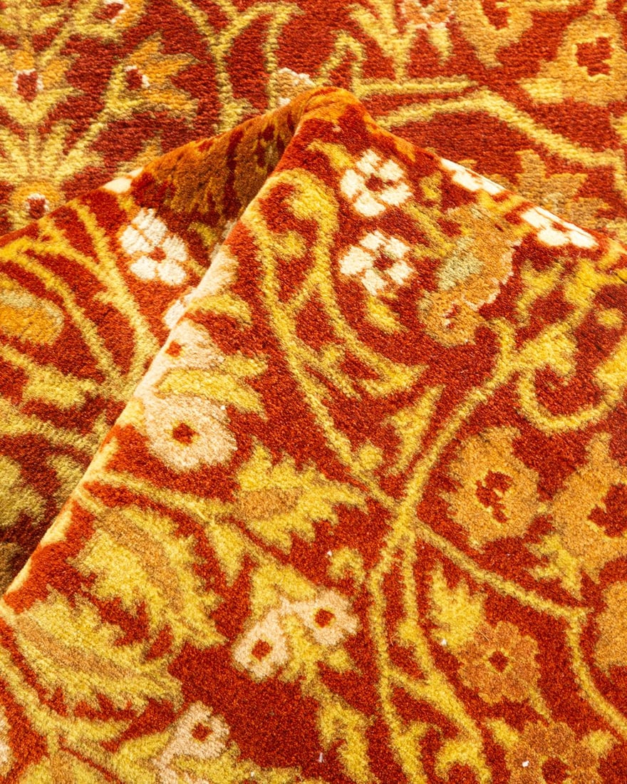 Mogul, One-of-a-Kind Hand-Knotted Runner Rug - Orange, 2' 7" x 8' 3" - 7