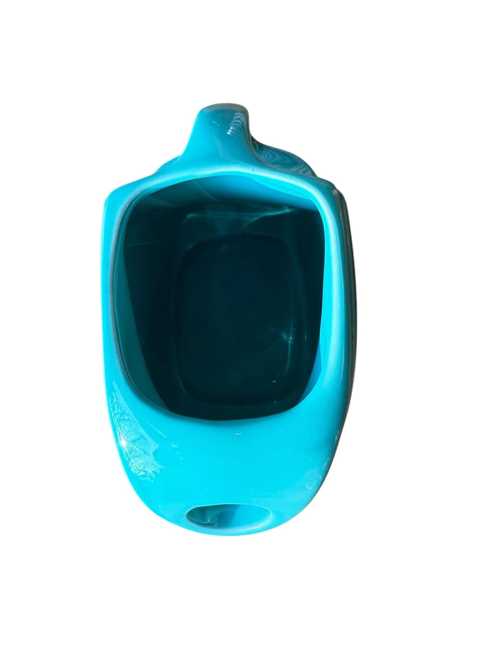Vintage Fiestaware Turquoise Large Disc Water Pitcher - 5