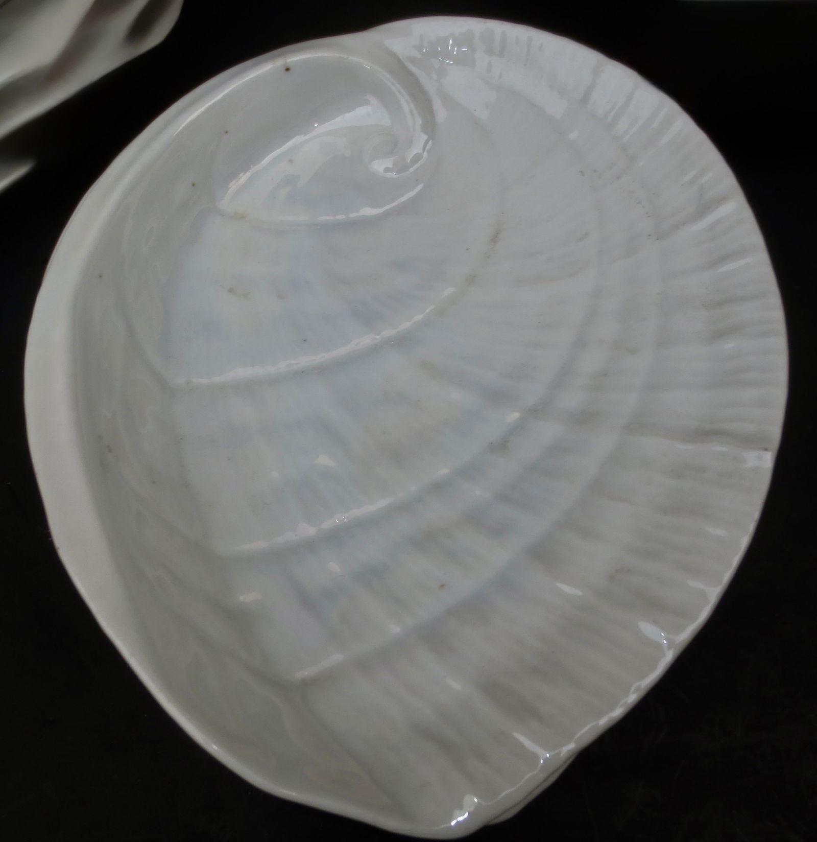 White Porcelain Abalone Shell Salad Plates - A Set of 10 - 2