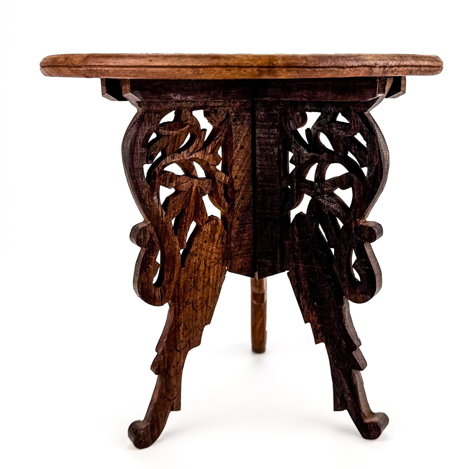 Hand-Carved Indian Sandalwood Display Table - 2
