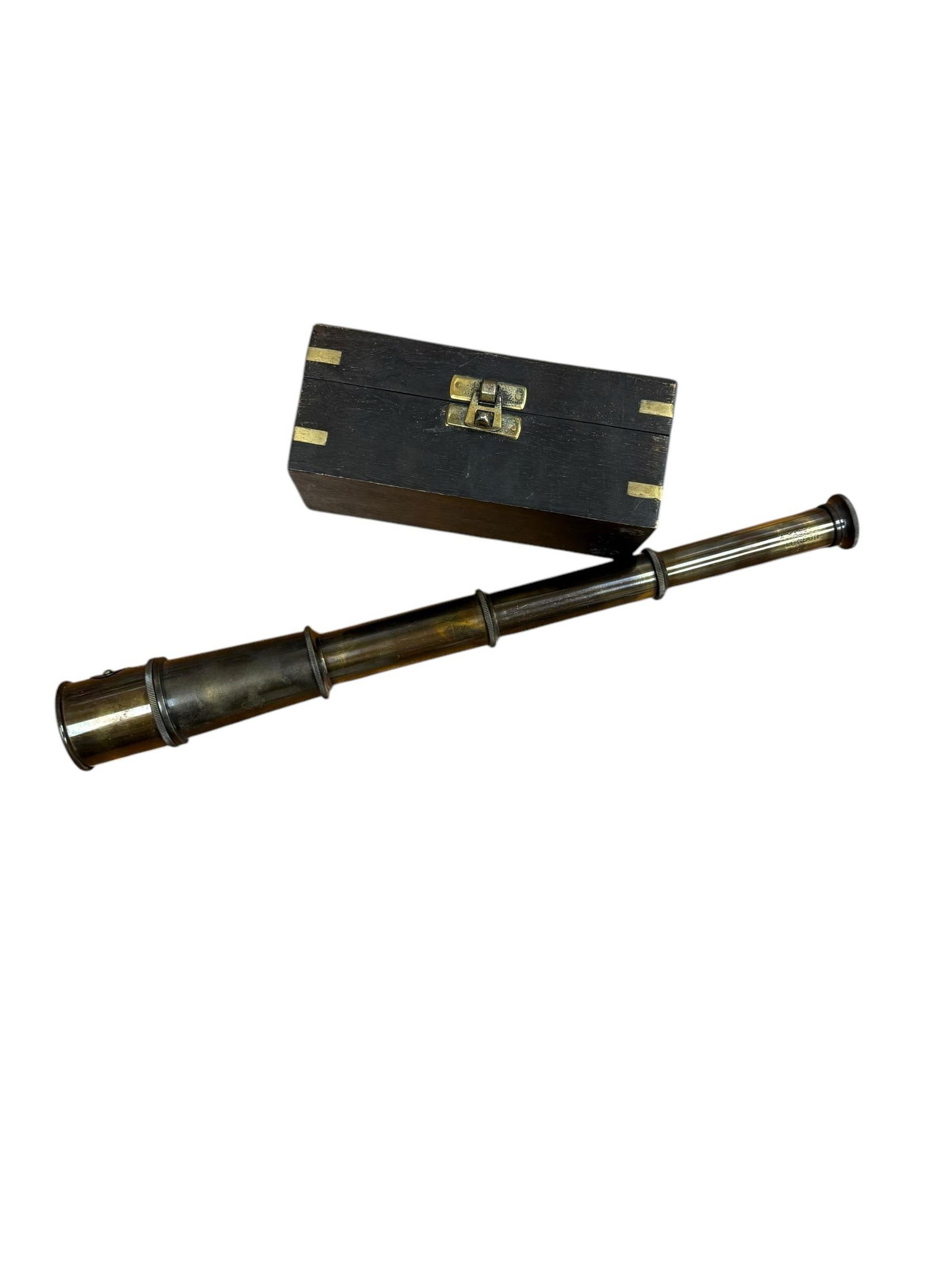 Vintage Maritime Royal Navy Brass Telescope - 8