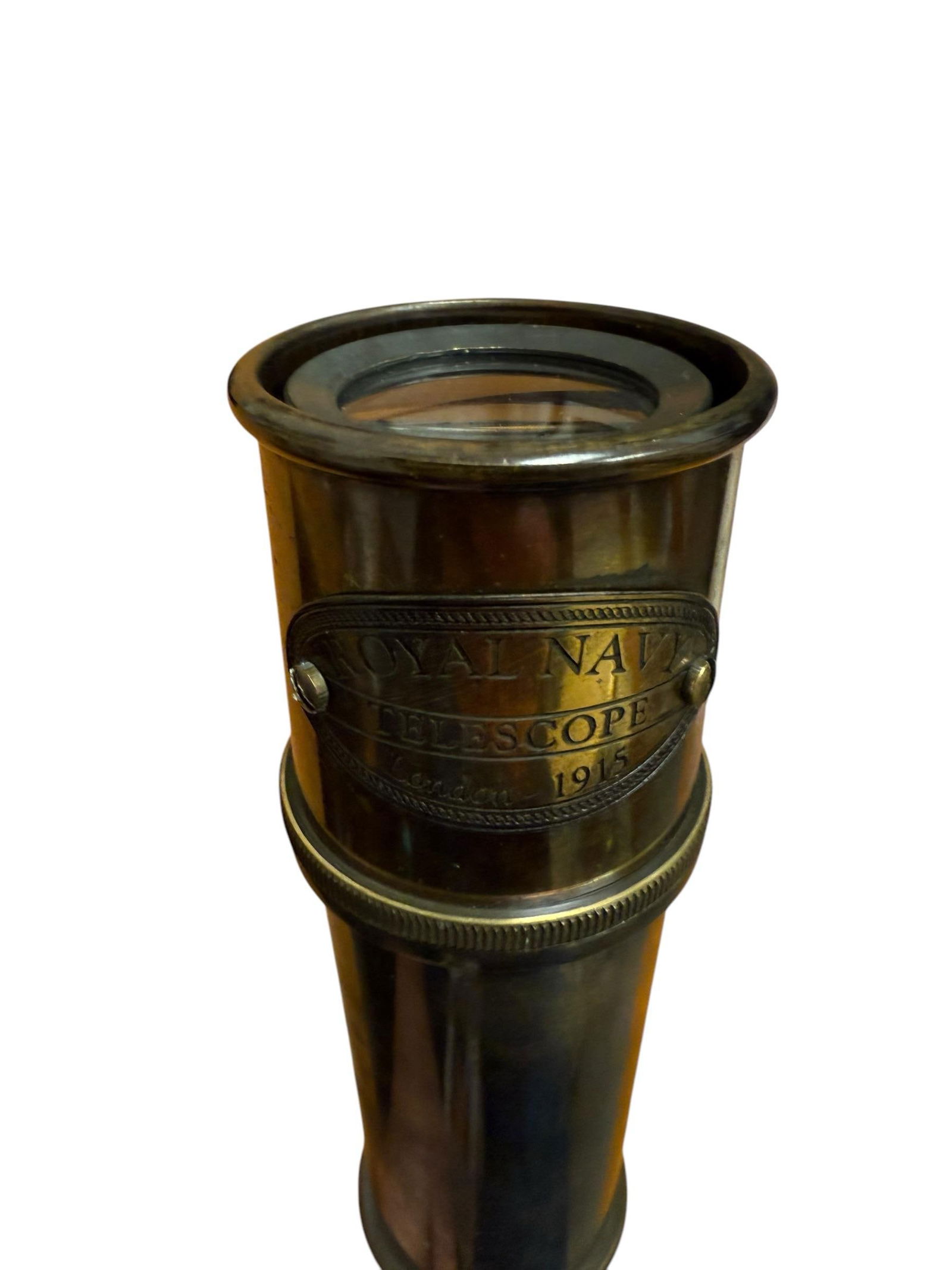 Vintage Maritime Royal Navy Brass Telescope - 9