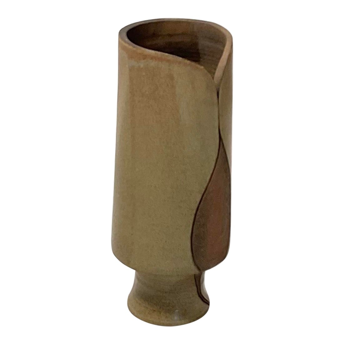Mid-Century Modern Studio Pottery Cylindrical Pottery Vase Signed (1 of 12)