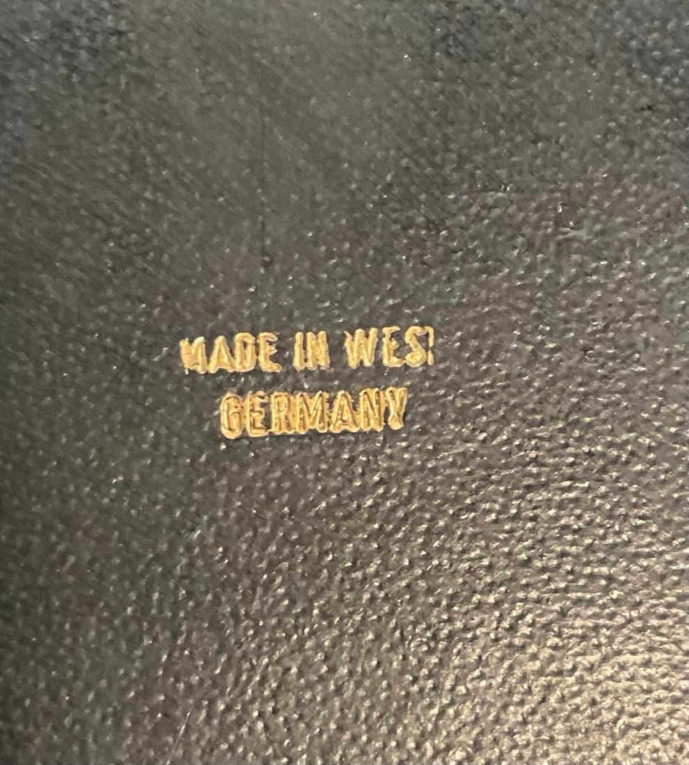 Vintage West Germany Rosewood & Brass Jewelry Box Storage Organizer Men's Gift Trinket Box, Circa - 10