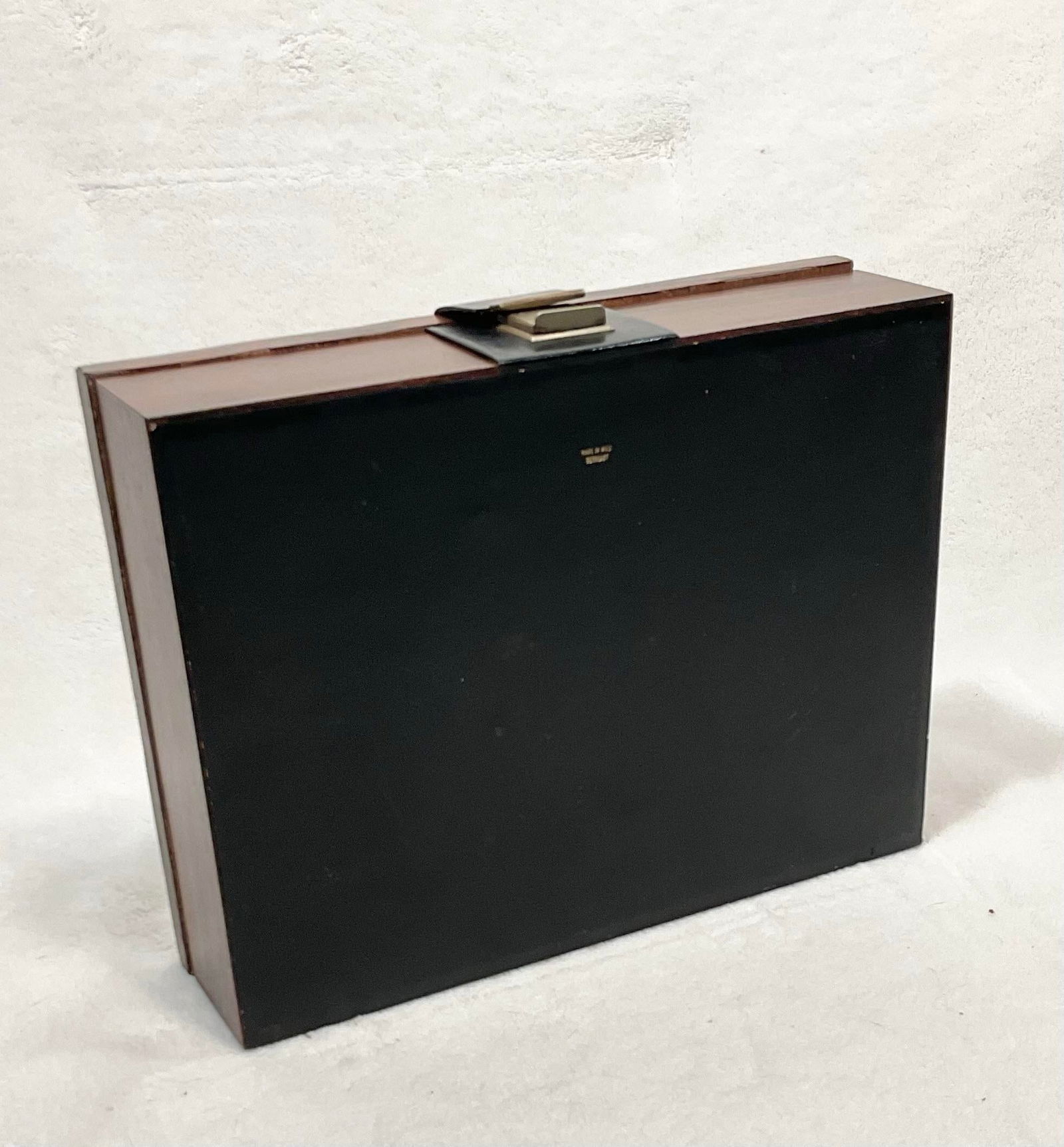 Vintage West Germany Rosewood & Brass Jewelry Box Storage Organizer Men's Gift Trinket Box, Circa - 8