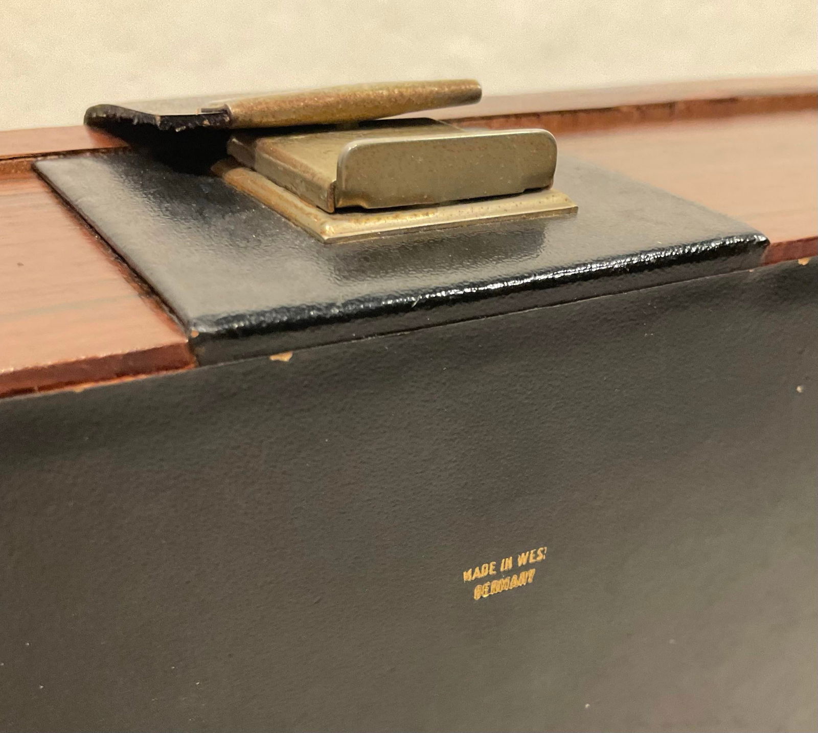 Vintage West Germany Rosewood & Brass Jewelry Box Storage Organizer Men's Gift Trinket Box, Circa - 9