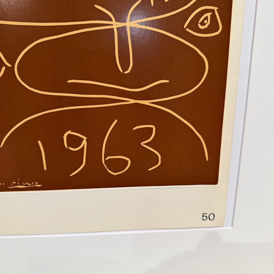 1963 Pablo Picasso Exposition Vallauris Poster Linocut - 5