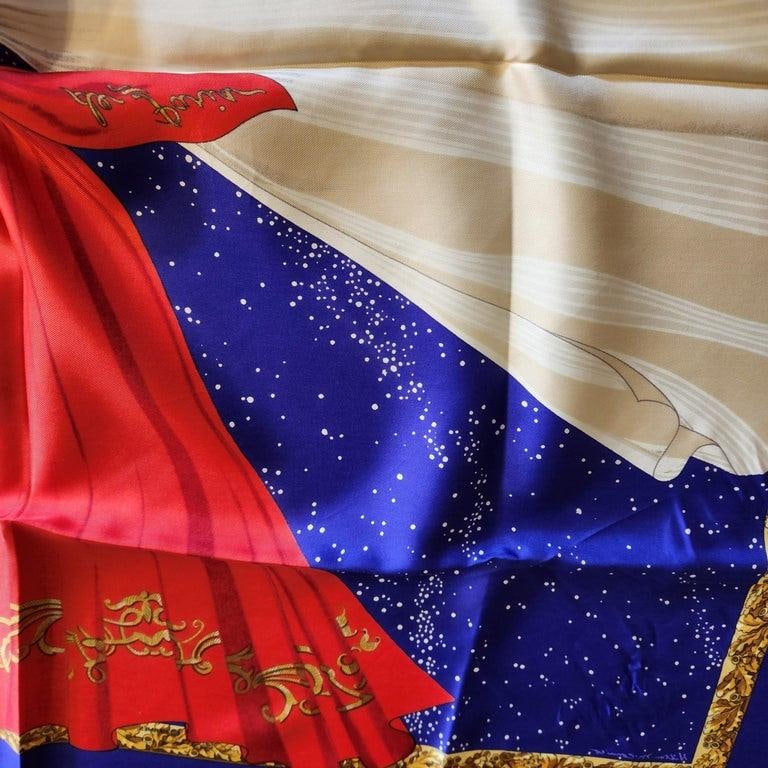 1980s HermÃ¨s Silk Scarf Hilton McConnico Souvenirs De Paris Boxed - 3