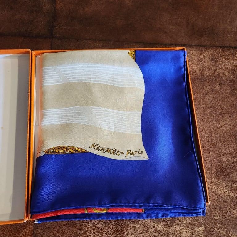 1980s HermÃ¨s Silk Scarf Hilton McConnico Souvenirs De Paris Boxed - 4
