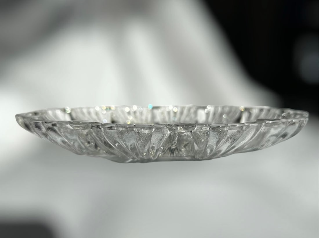 Vintage Anchor Hocking Glass Egg Oyster Serving Plate - 3