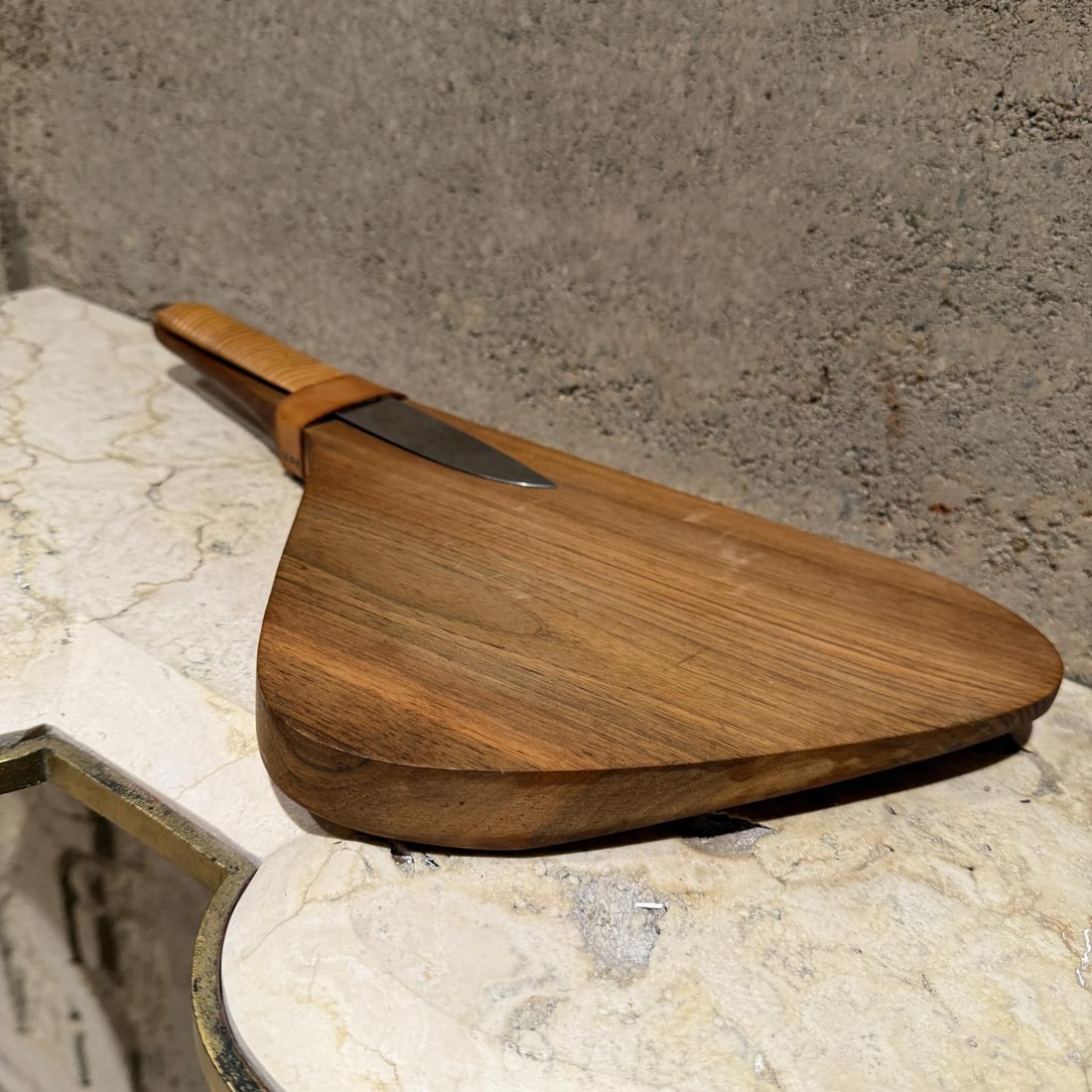 1950s Carl Auböck Charcuterie Sculptural Snack Board and Knife Austria - 5