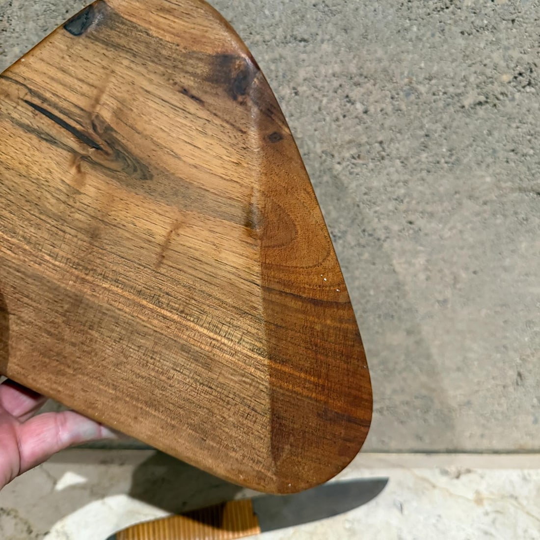 1950s Carl Auböck Charcuterie Sculptural Snack Board and Knife Austria - 9