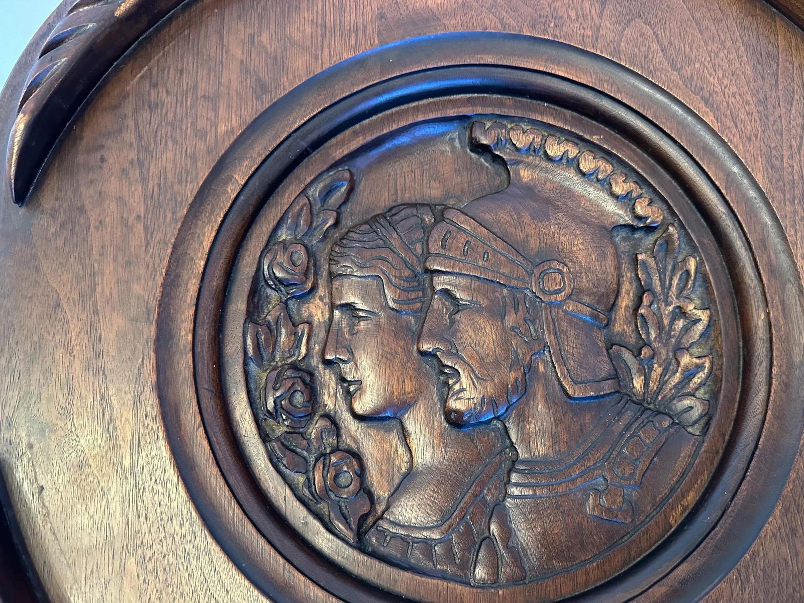 1920s Antique Victorian Dark Stain Carved Wood Tray Cocktail Table - 5