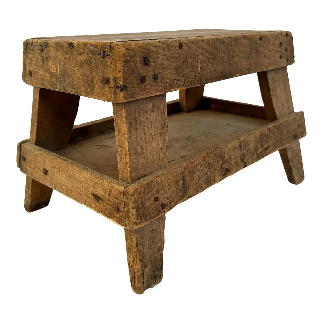 1930s Antique Primitive Distressed Wood Milking Stool (1 of 10)