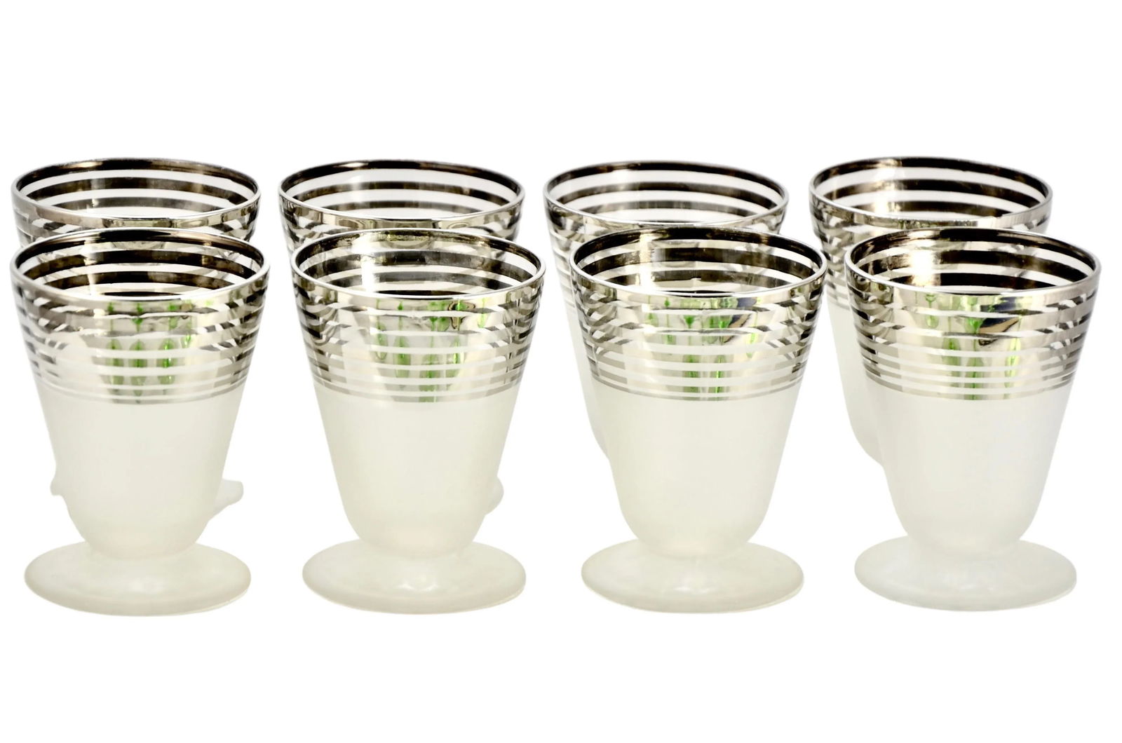 Silver Band Aperitif Barware Glasses - Set of 8 - 6